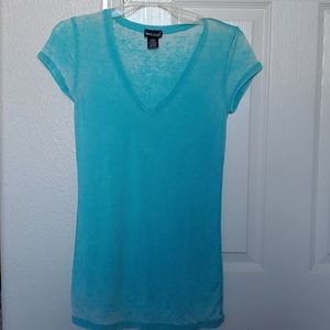 Wet Seal teal and white t shirt